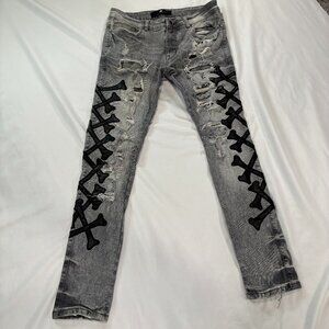 Focus Moto distressed jeans Women’s 32/32             Lot G
